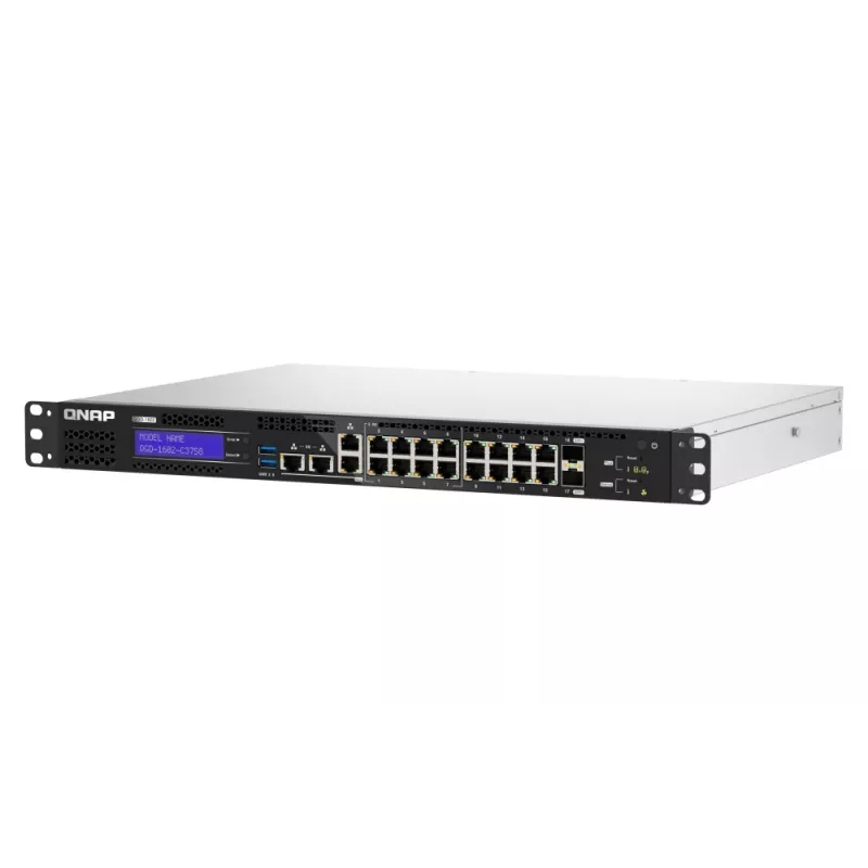 QNAP QGD-1602-C3758-16G network switch Managed L2 2.5G Ethernet (100/1000/2500) Black, Grey