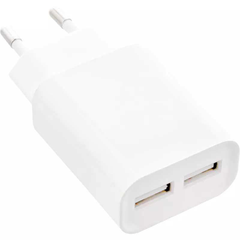 InLine USB Power Adapter DUO, 2 Port 100-240VAC to 5V / 2.1A white