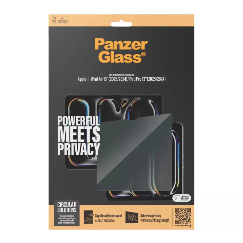 PanzerGlass ® Privacy Screen Protector iPad Air 13'' (2024-2025) | iPad Pro 13'' (2024-2025) | Ultra-Wide Fit