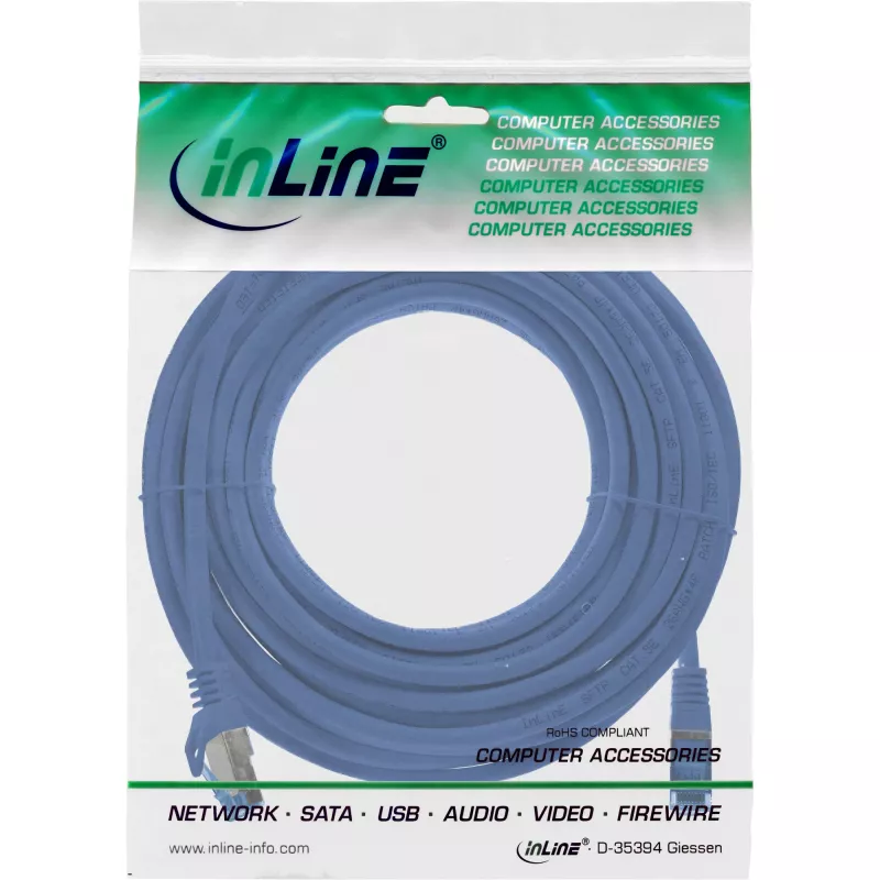 InLine 72607B networking cable Blue 7.5 m Cat6a S/FTP (S-STP)