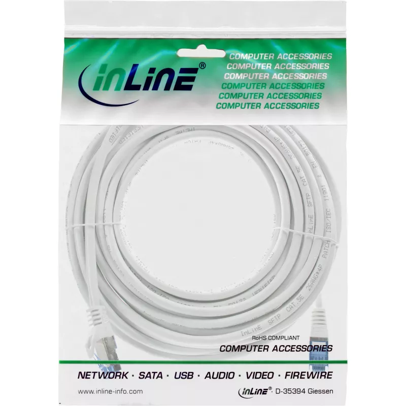 InLine 72600W networking cable White 10 m Cat6a S/FTP (S-STP)