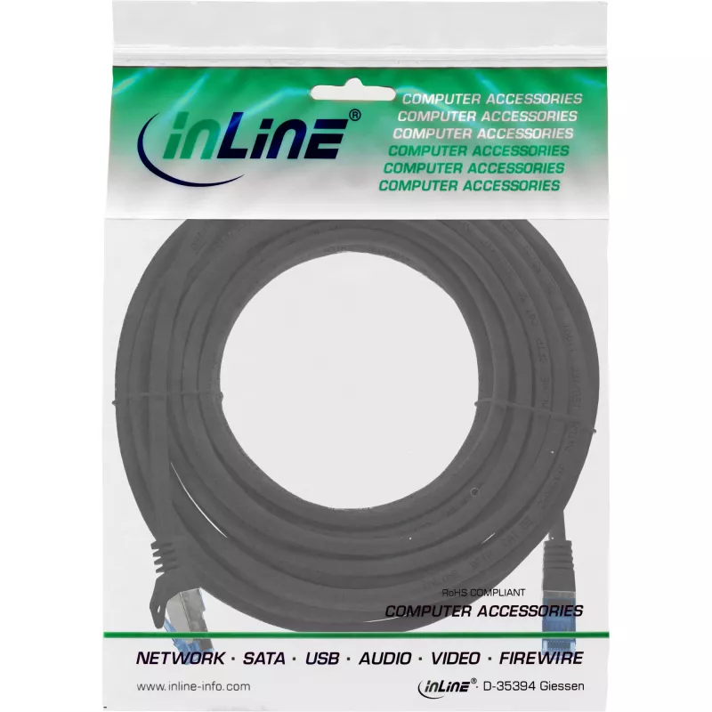 InLine 72605S networking cable Black 5 m Cat6a S/FTP (S-STP)