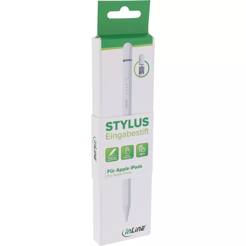 Stylus Pen InLine 55468W White 15g for Tablet Apple