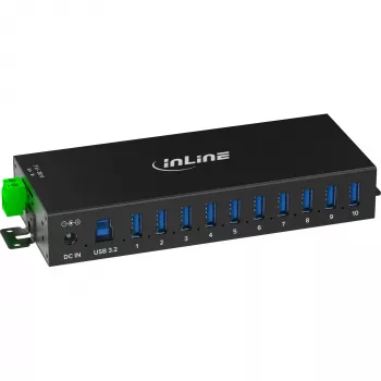 InLine 35396C interface hub USB 3.2 Gen 1 (3.1 Gen 1) Type-B 5000 Mbit/s Black
