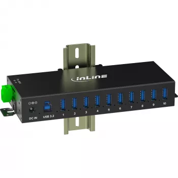 InLine 35396C interface hub USB 3.2 Gen 1 (3.1 Gen 1) Type-B 5000 Mbit/s Black