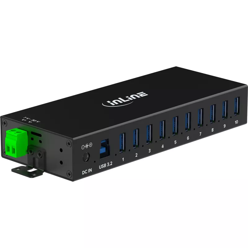 InLine 35396C interface hub USB 3.2 Gen 1 (3.1 Gen 1) Type-B 5000 Mbit/s Black