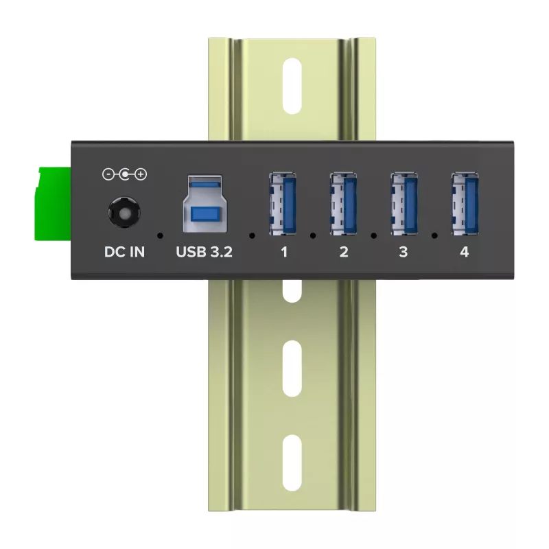 InLine 35396A interface hub USB 3.2 Gen 1 (3.1 Gen 1) Type-B 5000 Mbit/s Black