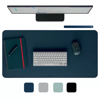Desk mat LEITZ Large Desk Mat, PVC, Dark Blue, 400 x 800 x 2 mm