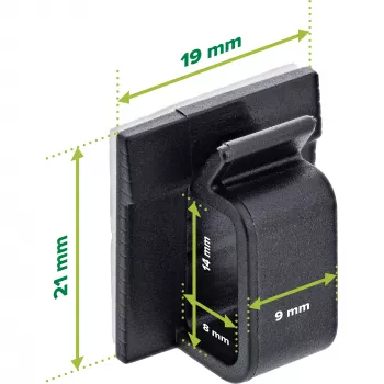 InLine 59971F cable organizer Universal Cable hook Black 10 pc(s)