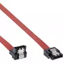 InLine SATA Cable for 150 / 300 / 600 S-ATA links angled with latches 90° 0.5m