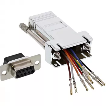 InLine Adapter DB9 female / RJ45 8P8C female metal-coated housing 68889L
