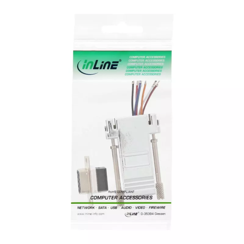 InLine Adapter DB9 female / RJ45 8P8C female metal-coated housing 68889L