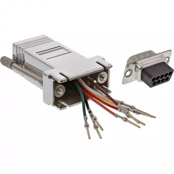 InLine Adapter 9 Pin Sub-D male RJ45 female metal-coated 68889M
