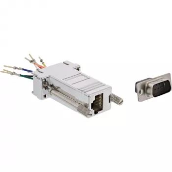 InLine Adapter 9 Pin Sub-D male RJ45 female metal-coated 68889M
