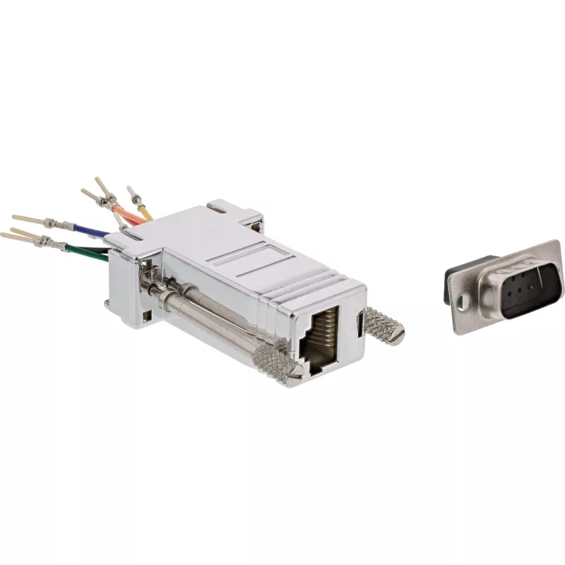 InLine Adapter 9 Pin Sub-D male RJ45 female metal-coated 68889M