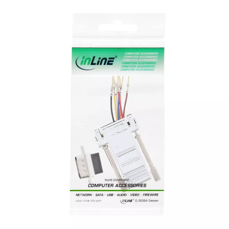InLine Adapter 9 Pin Sub-D male RJ45 female metal-coated 68889M