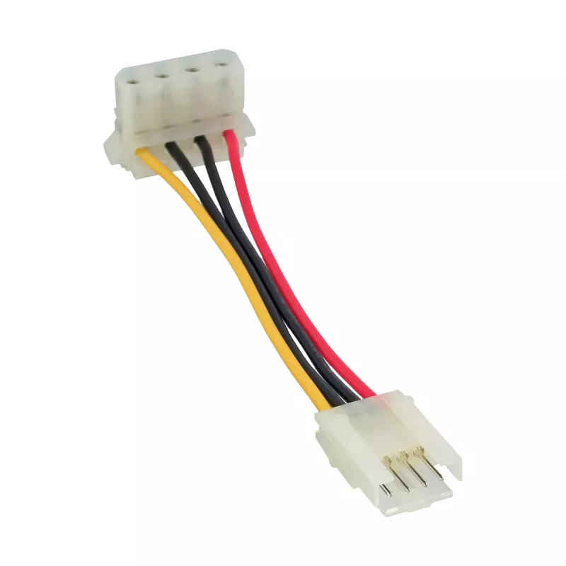 InLine Power Adapter internal floppy female / Molex 4pin male 0.06m