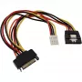 SATA Power Adapter Cable female/male + Floppy power connector 0.15m InLine 29691