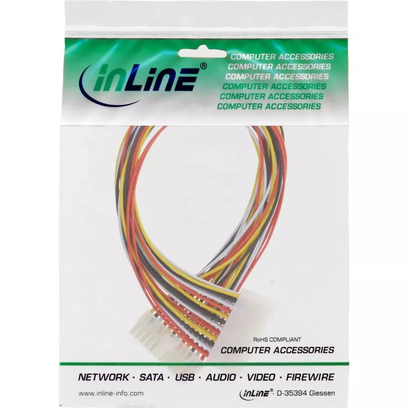 InLine ATX Power Cable Extension 24pin female / 20+4pin male 26629A
