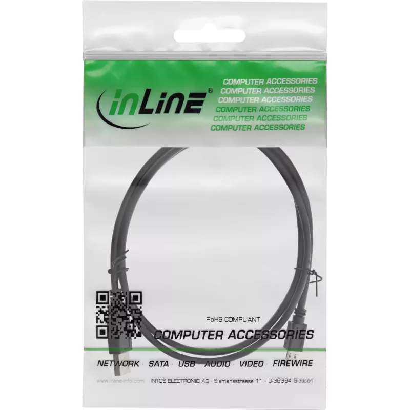 InLine Micro USB 2.0 Cable USB Type A male / Micro-B male, black, 2m