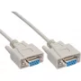 InLine Serial cable, UL2462, molded, DB9F/F, 1:1, 1.8m, beige bulk