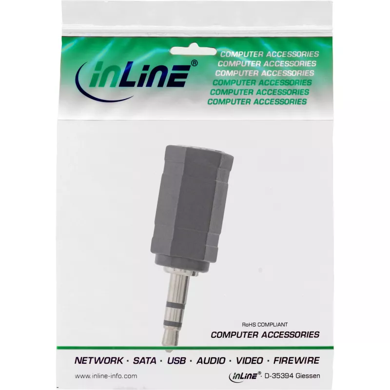 Audio Adapter 2.5mm jack female / 3.5mm male Stereo InLine 99309