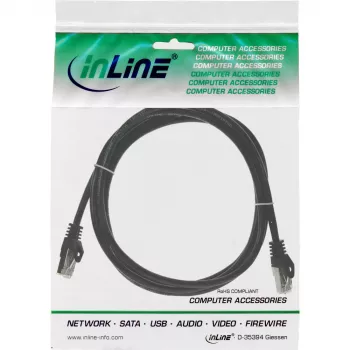InLine Patch Cable F/UTP Cat.5e black 5m