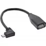 InLine Micro USB OTG Adapter Cable Micro-B male angled to USB A female 0.1m