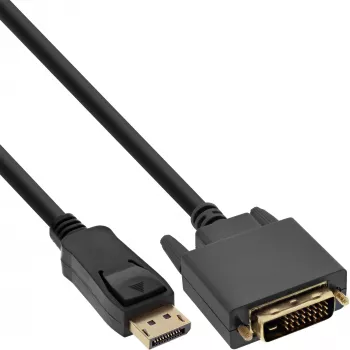 DisplayPort to DVI converter cable InLine 17116 0.5m black