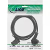 InLine Power cable, CEE 7/7 angled / 3pin IEC C13 left angled, black, 1m