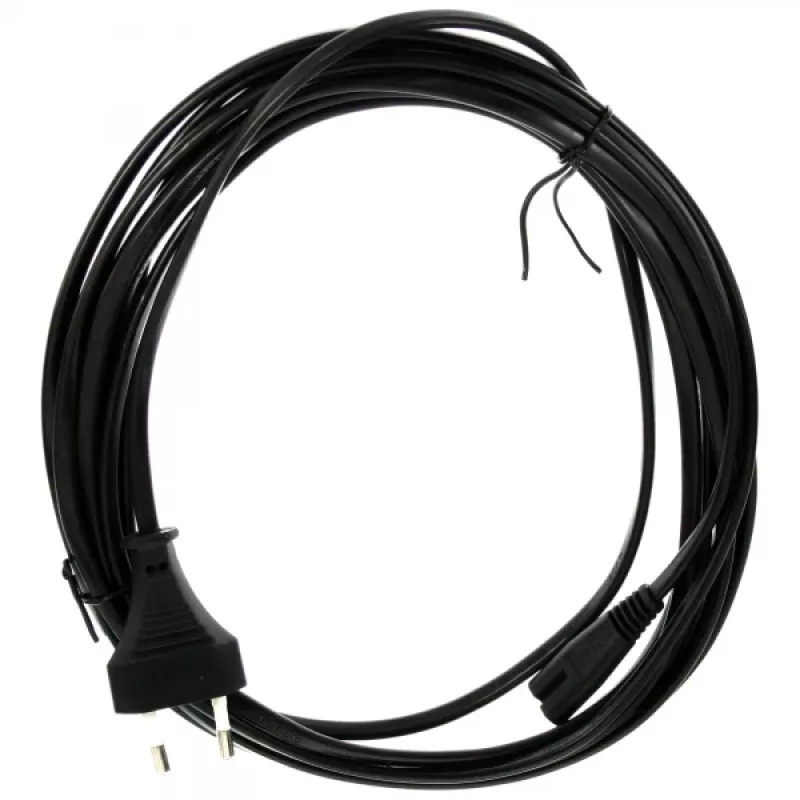 InLine power cable, Euro male / Euro8 male, black, 10m