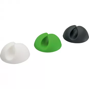 Cable rubber clipper InLine 6 pcs — white, green, black — cable organizer clips