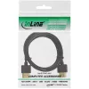 InLine High Speed HDMI Cable with Ethernet, AM/AM, super slim, black/gold, 1m