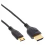 InLine High Speed HDMI Cable with Ethernet, AM/CM, super slim, black/gold, 1.5m