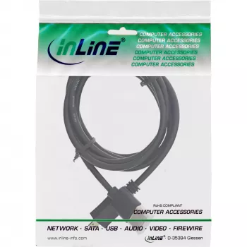 InLine High Speed HDMI Cable with Ethernet, AM/DM, super slim, black/gold, 1.5m