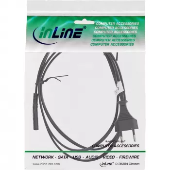 InLine Switzerland CEE7/16 plug to Euro8 C7 power cable, black, 1.8m
