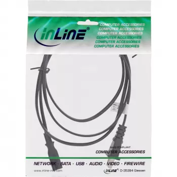InLine power cable China plug to Euro8 IEC-C7, black, 1.8m
