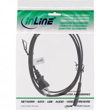 InLine Japan to Euro8 IEC-C7 power cable, black, 1.8m