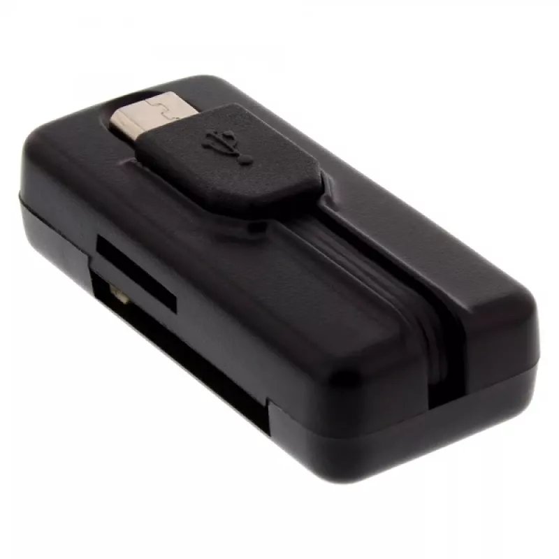 InLine OTG Card Reader Dual Flex for SD, micro SD w/ USB Port and 2 Card Slots