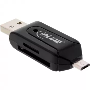 InLine OTG Dual Card Reader for SD and microSD 66779
