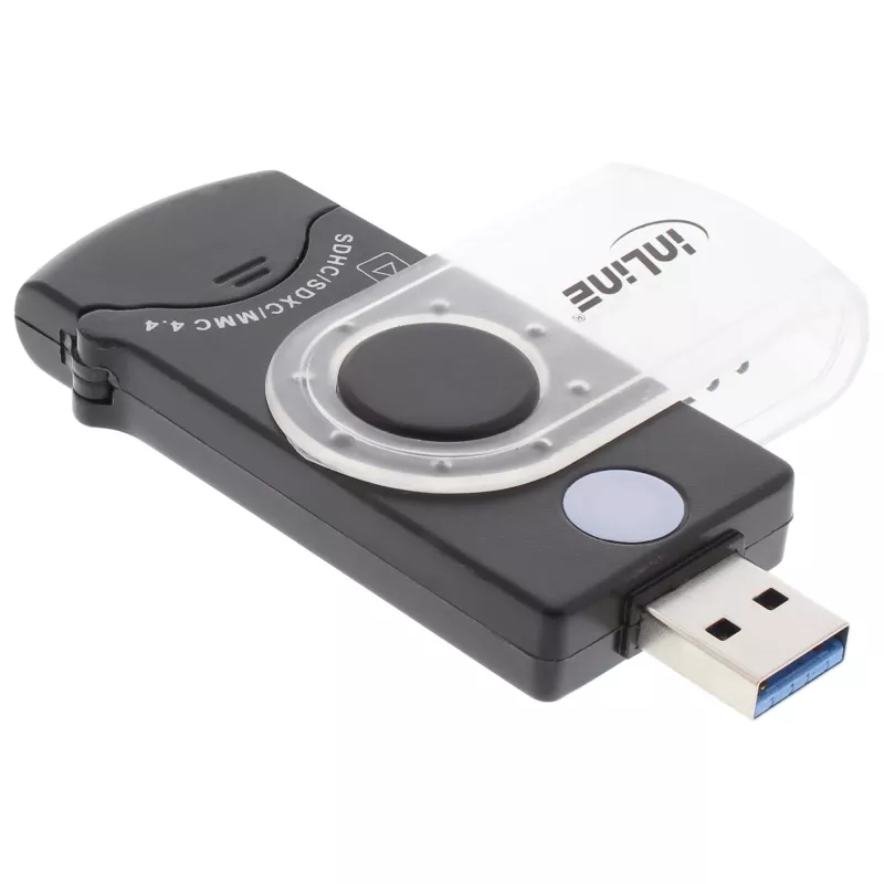 InLine USB 3.0 Mobile Card Reader with 2 Slots for SD SDHC SDXC microSD