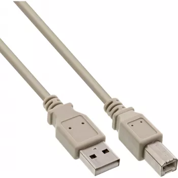USB 2.0 Cable Type A male / B male beige 5m InLine 34555H