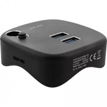 InLine USB 3.0 Multiadapter, 2xUSB-A, RJ45, SD/MicroSD Cardreader, black