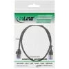 InLine Slim round Patch Cable U/FTP Cat.6A black 0.25m