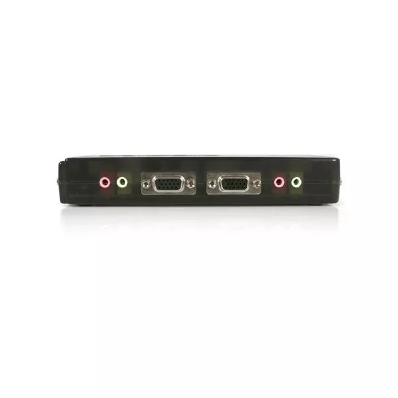 StarTech.com 4 Port Black USB KVM Switch Kit with Cables and Audio