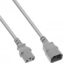 InLine cold device extension, C13 / C14, grey, 0.75m