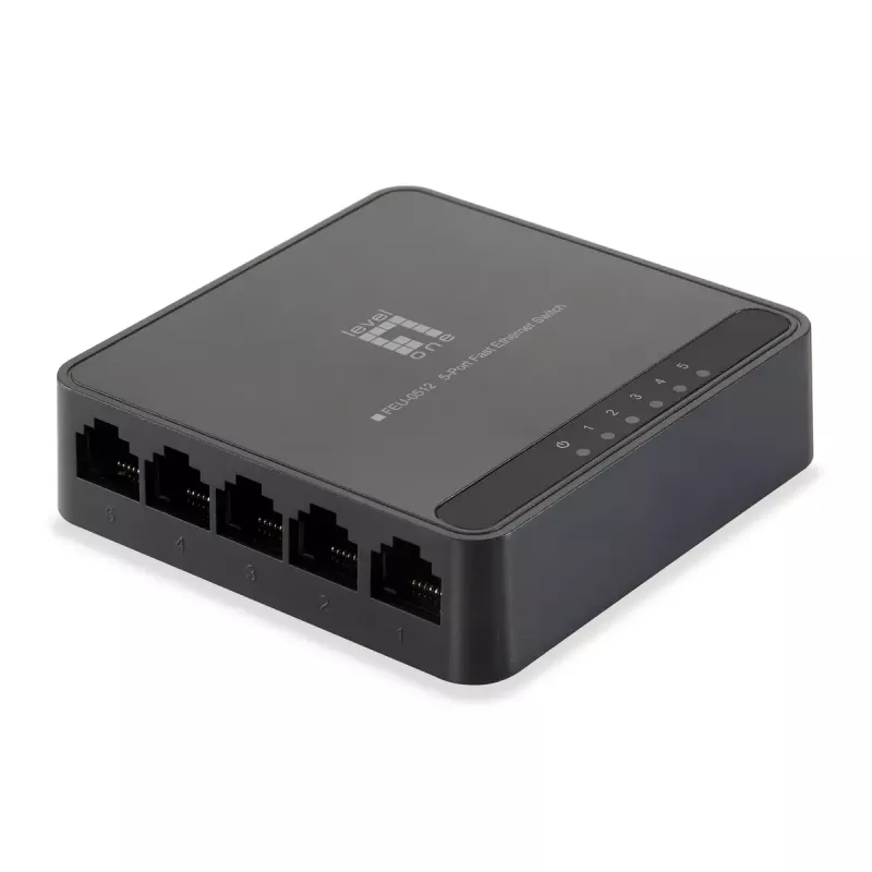 Network Switch LevelOne FEU-0512 Fast Ethernet 10/100 Black