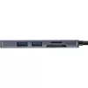 InLine Multi-hub USB 3.2 Gen.1, 2x USB-A, HDMI 4K/30Hz, card reader, alu, grey