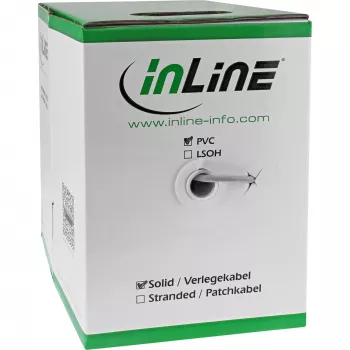 InLine Solid Installation Cable F/UTP Cat.5e AWG24 CCA PVC 100m