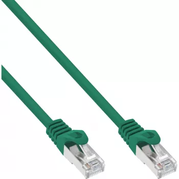 InLine Patch Cable SF/UTP Cat.5e green 1m